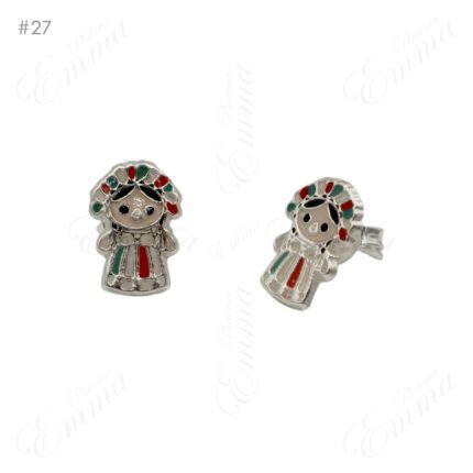 Broquel de Plata Ley 0.925 con Paloma Mexicanita Tricolor