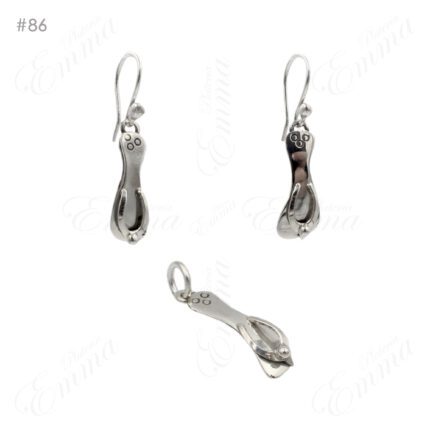 Juego de Plata Ley 0.925 Sandalia