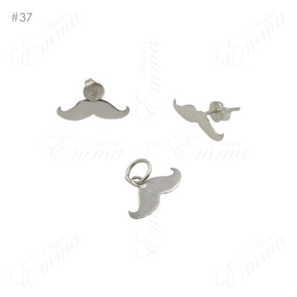 Juego de Plata ley 0.925 Mostacho Liso